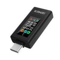Testeur Type-C KWS-1902L avec écran couleur, moniteur de courant et de tension 4-30V 0-8A, indicateur de puissance, voltmètre, ampèremètre pour batterie externe