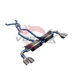 Système d'échappement Catback Vortex Grade 5 Titanium 1.2mm Bleu Brûlé Porsche 958 958.2 Cayenne 3.0T 3.6 4.8 4.8T 2011-2017 à soupapes - Product Image 3