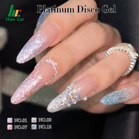 Vernis Gel Disco Sans HEMA Qualité Salon 16 Couleurs Marque Privée Vente en Gros Gel Réfléchissant Vernis à Ongles Flash Gel Logo Personnalisé