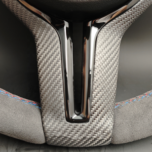 Volante Deportivo Personalizado de Fibra de Carbono Mate y Gamuza Completa para <span class=keywords><strong>BMW</strong></span> M3 E90 E92 E93 <span class=keywords><strong>M5</strong></span> <span class=keywords><strong>E60</strong></span> F10 F30 <span class=keywords><strong>M5</strong></span> - Product Image 5