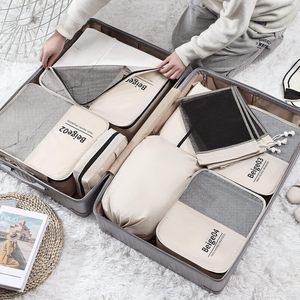 Produttore Logo personalizzato 10 pz bagaglio <span class=keywords><strong>Organizer</strong></span> da viaggio Set di compressione imballaggio cubi <span class=keywords><strong>per</strong></span> valigia Trolley da viaggio - Product Image 6