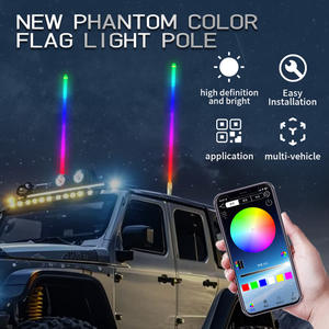 Lampe à drapeau RGB multi-spécifications 12V avec commande vocale et fonction minuterie, étanche IP65, contrôle par télécommande et application - Product Image 3