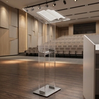 Podio de Acrílico Transparente al por Mayor - Diseño Plegable Multifuncional para Uso en Bares y Conferencias, Venta Directa de Fábrica