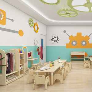 Montessori lớp học đồ nội thất đặt mầm non bảng ghế cho mẫu giáo Kid - Product Image 3