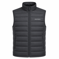 Chaleco Acolchado Personalizado para Hombre, Chaleco Cortavientos sin Mangas con Cuello Alto, para Exteriores, OEM ODM MOUNTNEVE