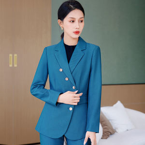 Nuovo Completo Professionale Autunnale di Alta Gamma, Camicetta <span class=keywords><strong>Fucsia</strong></span>, Abito Formale per Manager di Hotel, <span class=keywords><strong>Tailleur</strong></span> e Blazer da Donna - Product Image 2