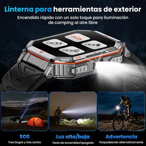 Reloj Inteligente EDS KR92 con GPS y Camuflaje, Más de 100 Modos Deportivos, Llamadas por Bluetooth, Reloj Inteligente de Fitness, Brújula, Asistente de Voz GPT, Linterna LED - Product Image 2