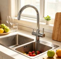 Robinet de cuisine 5-en-1 haut de gamme à eau gazeuse chaude et froide, filtre à eau RO 5 voies, mélangeur et robinet à eau gazeuse – Meilleures ventes