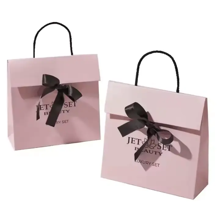 OEM personalizzato con il tuo Logo stampa di lusso boutique piccolo regalo per lo Shopping gioielli gioielli per imballaggio sacchetto di carta