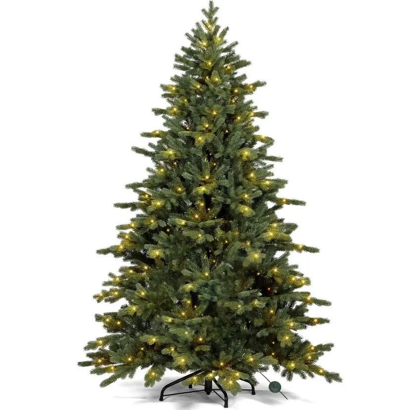 Großhandel 150 cm 180 cm 210 cm beleuchteter künstlicher Weihnachtsbaum PE PVC Premium intelligent mit Fußpedal