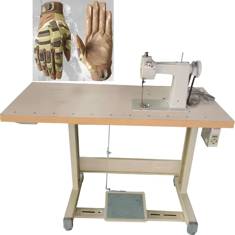 Máquina de coser para guante, cadena de aguja individual, tipo columna para poste de cama