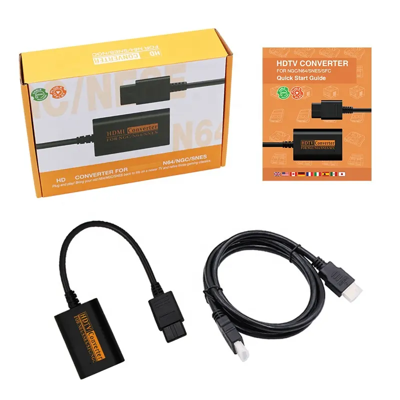 Splitter Trò chơi giao diện điều khiển chuyển đổi HDTV 1080p để SNES video cáp thuận tiện trò chơi phụ kiện cho N64 SNES SFC ngc chuyển đổi cáp