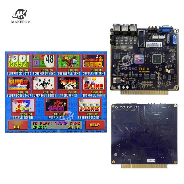 Maker Cheap Price PCB Arcade Skill Board 595 580 510  POG Games for T340 Pot O Gold Pog Game Machine
