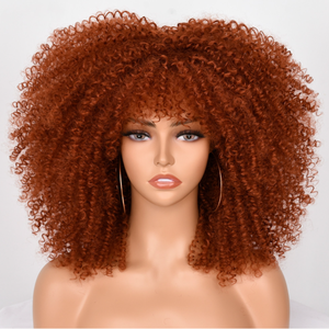 วิกผมหยักศกทรงแอฟโฟรวิกผมลอนสั้นสีดำ12ยืดหยุ่นสำหรับผู้หญิง - Product Image 5