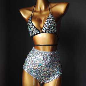 Bikini avec strass pour femmes, maillot <span class=keywords><strong>de</strong></span> <span class=keywords><strong>bain</strong></span> <span class=keywords><strong>2</strong></span> pièces, AB cristal, luxueux, vente en gros, collection 2020 - Product Image 5
