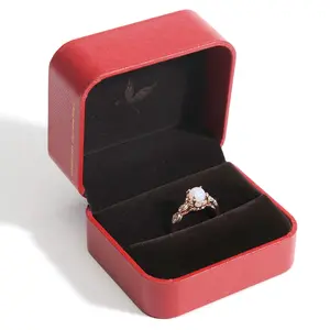 2021 corea nuovo stile fabbrica all'ingrosso anello collana braccialetto matrimonio confezione regalo di san valentino scatola anello in pelle bianca
