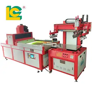 LC Brand Carton Keyboard PVC Card Flatbed Serigraphic Screen Printing Machine with UV Dryer Machine