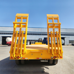 Semirremolque de Plataforma Baja de 2 Ejes Desmontable de 12m de <span class=keywords><strong>Segunda</strong></span> <span class=keywords><strong>Mano</strong></span> Barato para Transporte de Excavadoras, <span class=keywords><strong>Remolque</strong></span> de Plataforma Baja de Servicio Pesado - Product Image 3