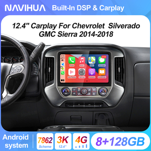 วิทยุติดรถยนต์ระบบแอนดรอยด์ Navihua จอสัมผัส 2DIN พร้อมระบบนำทาง GPS และมัลติมีเดีย สำหรับ Chevrolet Silverado GMC Sierra - Product Image 6