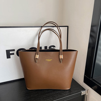 Sac fourre-tout grande capacité pour femme, sac à main léger en cuir PU, sac de travail minimaliste pour dames