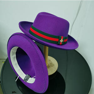 Sombrero Fedora de Fieltro de Lana de Lujo, Premium, Clásico, Talla XXXXL, Ala Ancha, Estilo Pork <span class=keywords><strong>Pie</strong></span>, Panamá, Trilby, Fabricante para Hombres y Mujeres - Product Image 5