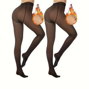 Горячая распродажа: теплые, плотные, черные и коричневые зимние колготки с высокой талией - Product Image 4