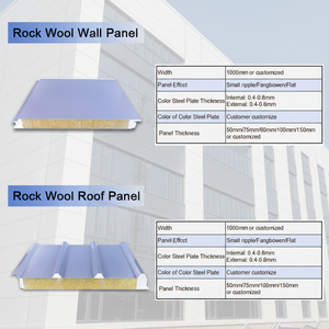 Panel de Techo Aislante de Lana de Roca Personalizado de Primera Calidad, Insonorizado e Impermeable, para Casas Prefabricadas, Edificios Comerciales, Panel de Techo Tipo Sándwich - Product Image 5