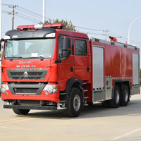 Camion-citerne de pompiers haute performance 6x4 LHD avec moteur 350 CV et portée de pulvérisation de mousse de 60 m pour la sécurité incendie industrielle