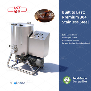 Machine à broyer les chocolats en billes verticale LST 30/50 kg avec pompe PLC pour fèves de cacao, noix et fruits 380V Longue durée de vie - Product Image 3