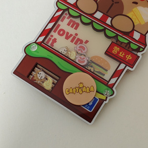 Portachiavi in Plastica Trasparente a Doppia Faccia con Motivo <span class=keywords><strong>Anime</strong></span> a Tema Animale <span class=keywords><strong>Unico</strong></span> Kawaii, Artigianato Preferito dai Fan con Ciondolo Scintillante - Product Image 2