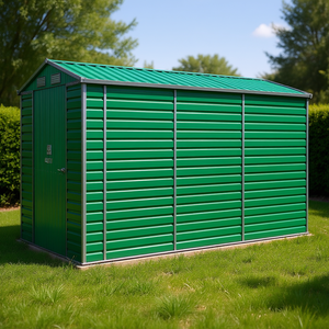 Caseta de Jardín de Acero Galvanizado Verde D0100X38FL6, Almacenamiento Exterior Grande de Primera Calidad - Product Image 2