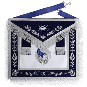 Delantal bordado hecho a mano Masonic Blue Lodge Past Master Mason, ropa personalizable - Product Image 1