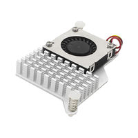 Refroidisseur actif officiel Raspberry Pi 5, accessoire original, dissipateur thermique à ailettes, ventilateur à vitesse réglable PWN, refroidissement, dissipateur thermique, radiateur