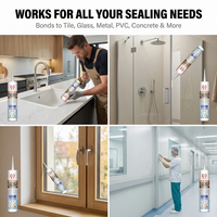INGADA MS-50 Mastic de jointoiement économique, anti-moisissure et étanche pour cuisine et salle de bain, excellent rapport qualité-prix, anti-fongique