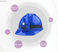 Casque de sécurité intelligent P19 avec antenne GPS/GNSS pour les travailleurs du bâtiment, doté de matériaux ABS, étanche IP67, capteurs avec précision inférieure à 1,5 m, nano