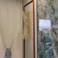 Lampu Dinding Kristal LED Jam Pasir Emas Mewah Modern Untuk Hotel Villa Koridor Dinding Latar Belakang Pencahayaan Dekoratif