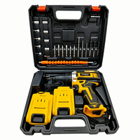 Kit perceuse-visseuse sans fil 21V, perceuse électrique rechargeable, ensemble d'outils électriques pour le bois, le métal et les travaux domestiques