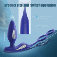 Frauen Männer 2 in 1 9 Modi Vibration Elektro schock für G-Punkt Klitoris Anal Stimulation Anal Butt Plug Cockring Adult Sexspielzeug