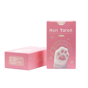 Jeu <span class=keywords><strong>de</strong></span> cartes <span class=keywords><strong>de</strong></span> tarot personnalisées imprimées sur mesure, impression <span class=keywords><strong>de</strong></span> haute qualité en gros, cartes <span class=keywords><strong>de</strong></span> tarot oracle en papier noir avec guide - Product Image 1