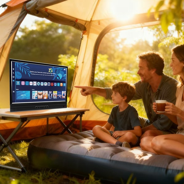 Outdoor Wholesale Portable Android HD FHD Display 12V Rechargeable 14 15.6 16 17.3 18 20 Inch LED Screen Smart TV