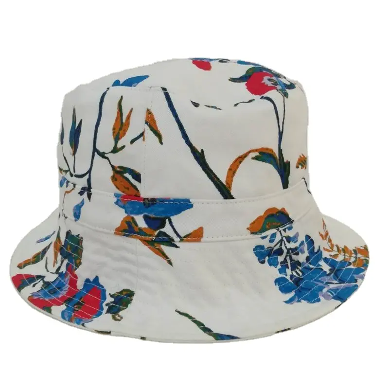 Chapéu de sol balde de pescador com estampa de folhas embalagens personalizadas muitos padrões