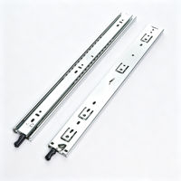 Glissières de tiroir à verrouillage robustes de 51 mm de large, à extension complète, à montage latéral, télescopiques, capacité max. 60 kg, pour coffres à outils, caravanes et utilitaires