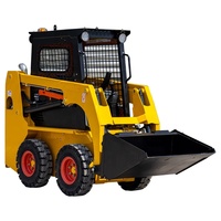 Bon marché Vente en gros Livraison gratuite Moteur CE Chine EPA Chenille Kubota Diesel Électrique Mini Chargeuses Skid Steer avec débroussailleuse