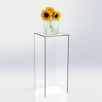 Grand support de piédestal en acrylique transparent grand cube d'affichage en acrylique transparent à 5 faces