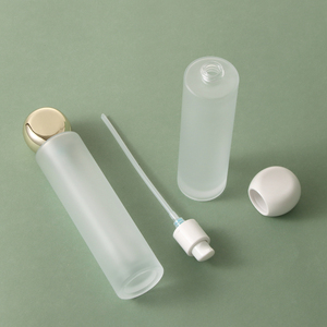 Nouveau Style Flacon Cylindrique Vide en Verre Givré 100 ml pour Essence, Lotion et Spray – Matériel d'Emballage Cosmétique avec Logo Imprimable - Product Image 4