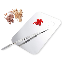 Palette de maquillage en plastique transparente 2 pièces avec miroir et pinceau plat pour salons de beauté et maquilleurs professionnels – Nouveauté très demandée en Chine