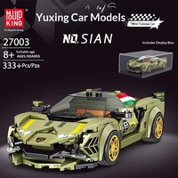 27000-27136 Jouet de construction DIY en blocs, mini-voiture célèbre en plastique ABS, puzzle à huit grilles