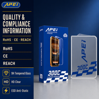 APEI Full Clear 0.5mm Super X Verre trempé sans bordure ESD 300cc Film de protection d'écran en verre pour iPhone Duo 17 18 Pro Max