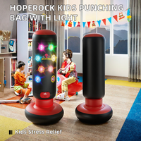 Ensemble de boxe pour enfants HopeRock avec éclairage musical et 4 modes de jeu, sac de frappe en PVC lourd rempli d'eau