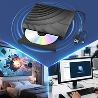 Unidad de Grabación de Blu-ray Externa, Unidad de DVD Delgada con USB 3.0, Grabadora de BD-RE, CD/DVD RW, Grabadora de Blu-ray Externa para Ordenador Portátil